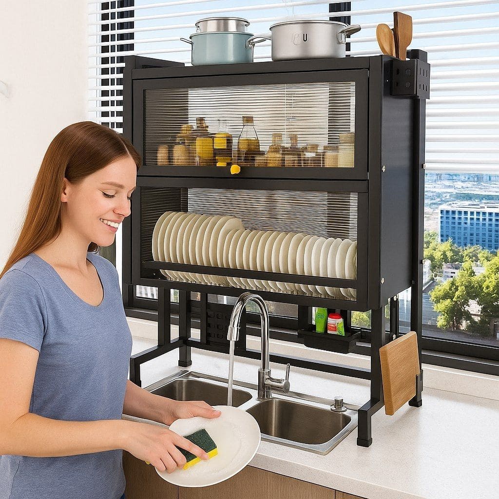 Platera con Doble Vitrina – Elegancia y Orden para tu Hogar - ESDealmania