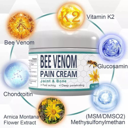 Bee Venom Crema para el Dolor – Terapia Natural Avanzada para Articulaciones y Huesos - ESDealmania
